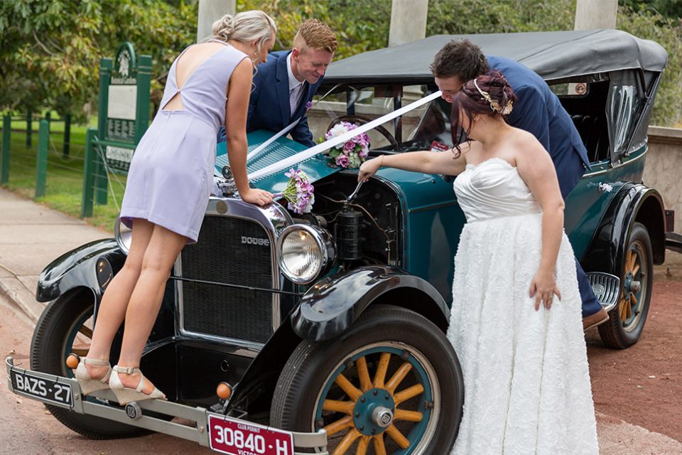 wedding-oldcar-fixing-bridal-party-bride-spanner-infocus-photography